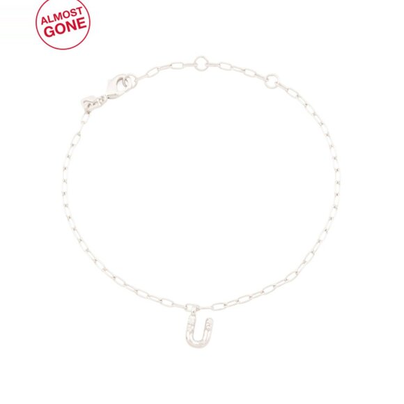 KENDRA SCOTT Silver Silver Crystal Letter U Bracelet - Picture 1 of 2